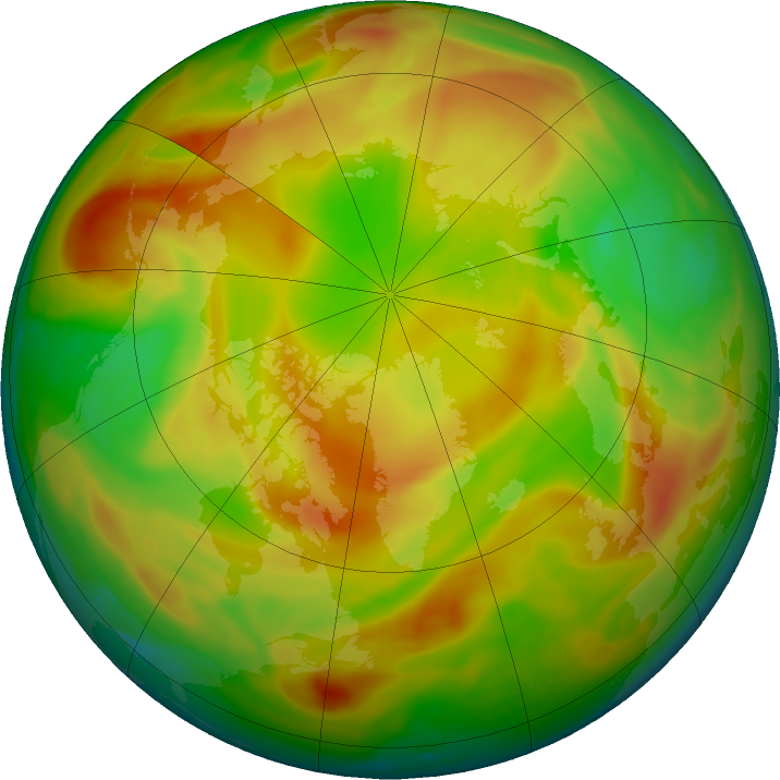 Arctic ozone map for 14 April 2021